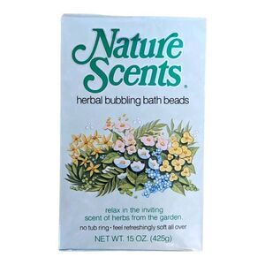 Jergens Vintage Nature Scents Herbal Bubbling Bath Beads 15 oz‎ 80s 90s Relaxing